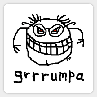 grrrumpa - black outline Sticker